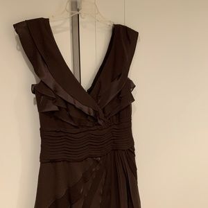 Dark Brown Ruffle evening/prom dress